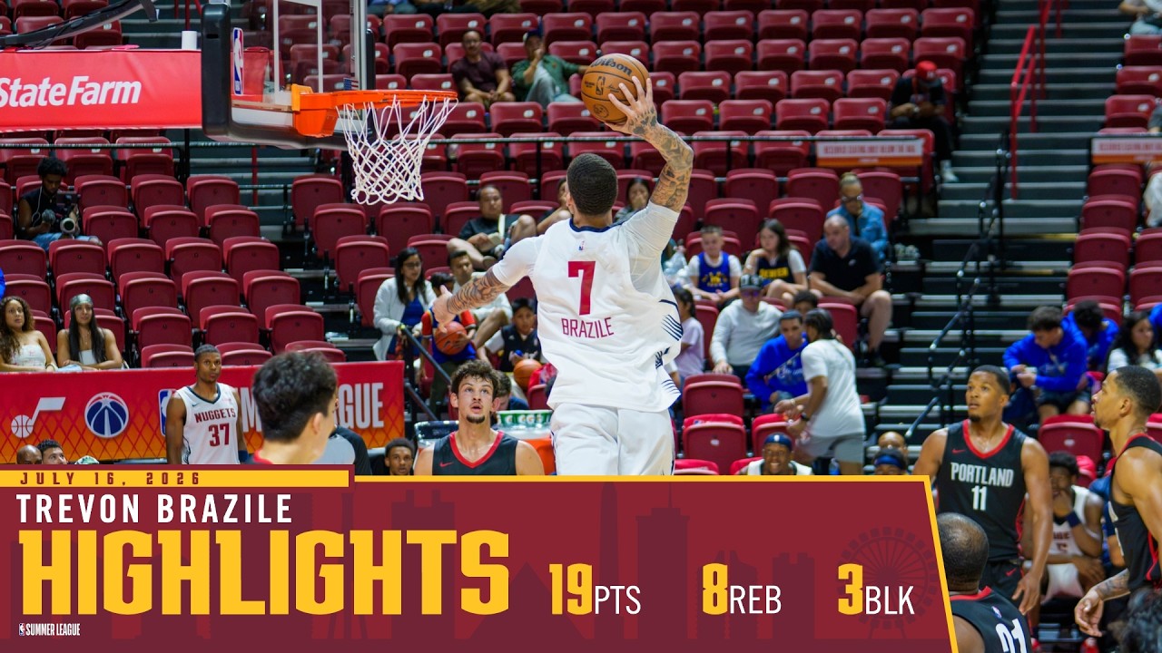 Trevon Brazile 19 PTS 8 REB | Nuggets vs. Trail Blazers Summer League Highlights