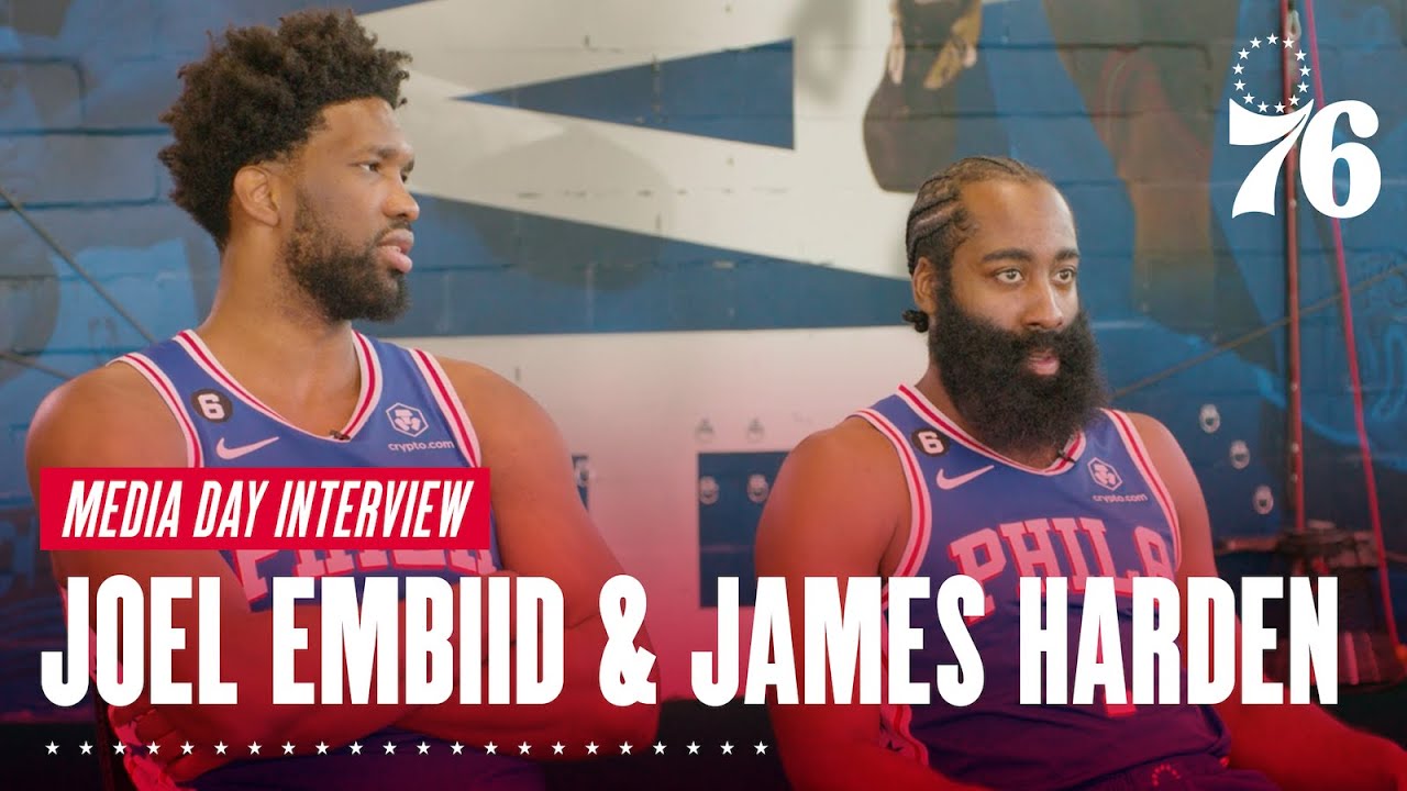 Joel Embiid & James Harden on Team Expectations and How They Can Only Get Better. background