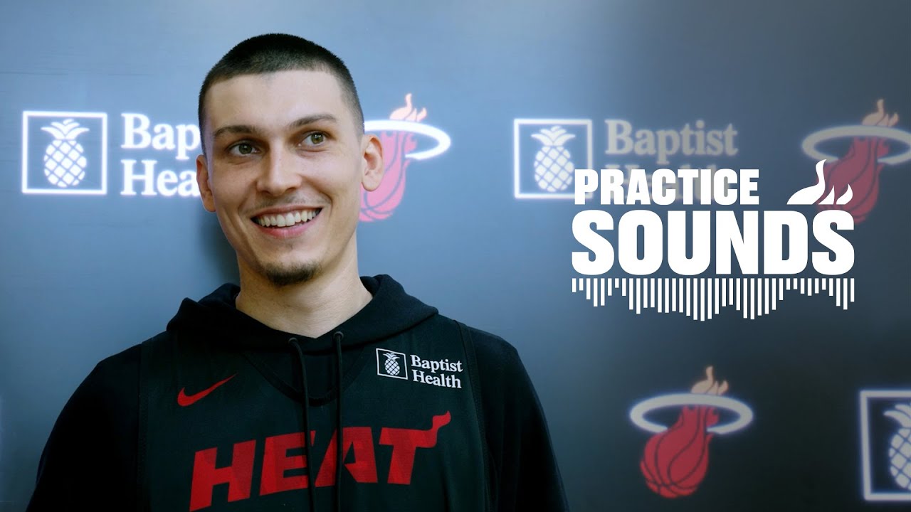 Nikola Jović, Bam Adebayo, Tyler Herro, Erik Spoelstra | Practice Interviews | November 16, 2025 background