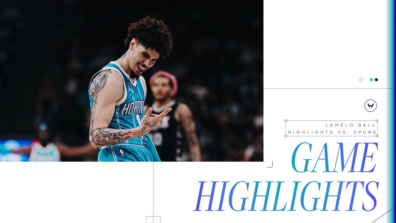 LaMelo Ball with 27 PTS and 15 AST vs Spurs | 3/14/2025 background