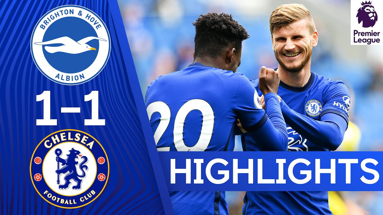 Timo Werner's First Chelsea Goal | Brighton 1-1 Chelsea | Match Highlights & Frank Lampard interview background