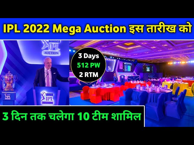 IPL 2022 Mega Auction - Starting Date & New Format By BCCI background