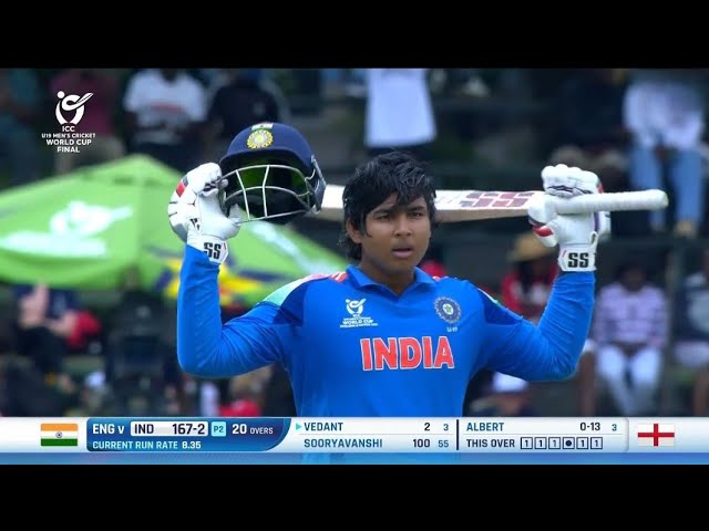 Watch : Vaibhav Suryavanshi Batting Today in U19 World Cup Final | Vaibhav Suryavanshi Century Today