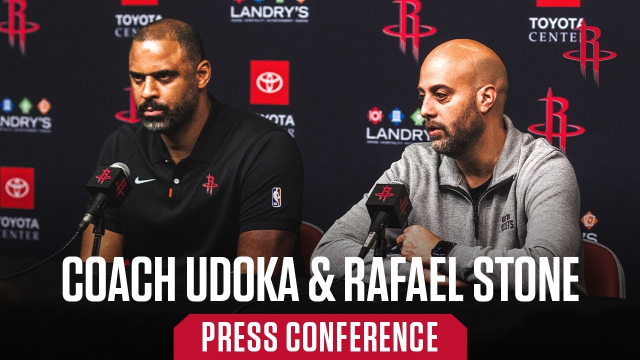 Coach Udoka & General Manager Rafael Stone Press Conference | Houston Rockets background