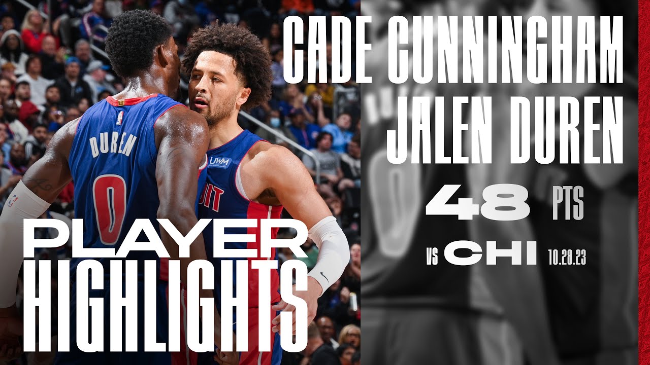 HIGHLIGHTS: Cade Cunningham and Jalen Duren Combine for 48 Points in Pistons Win background