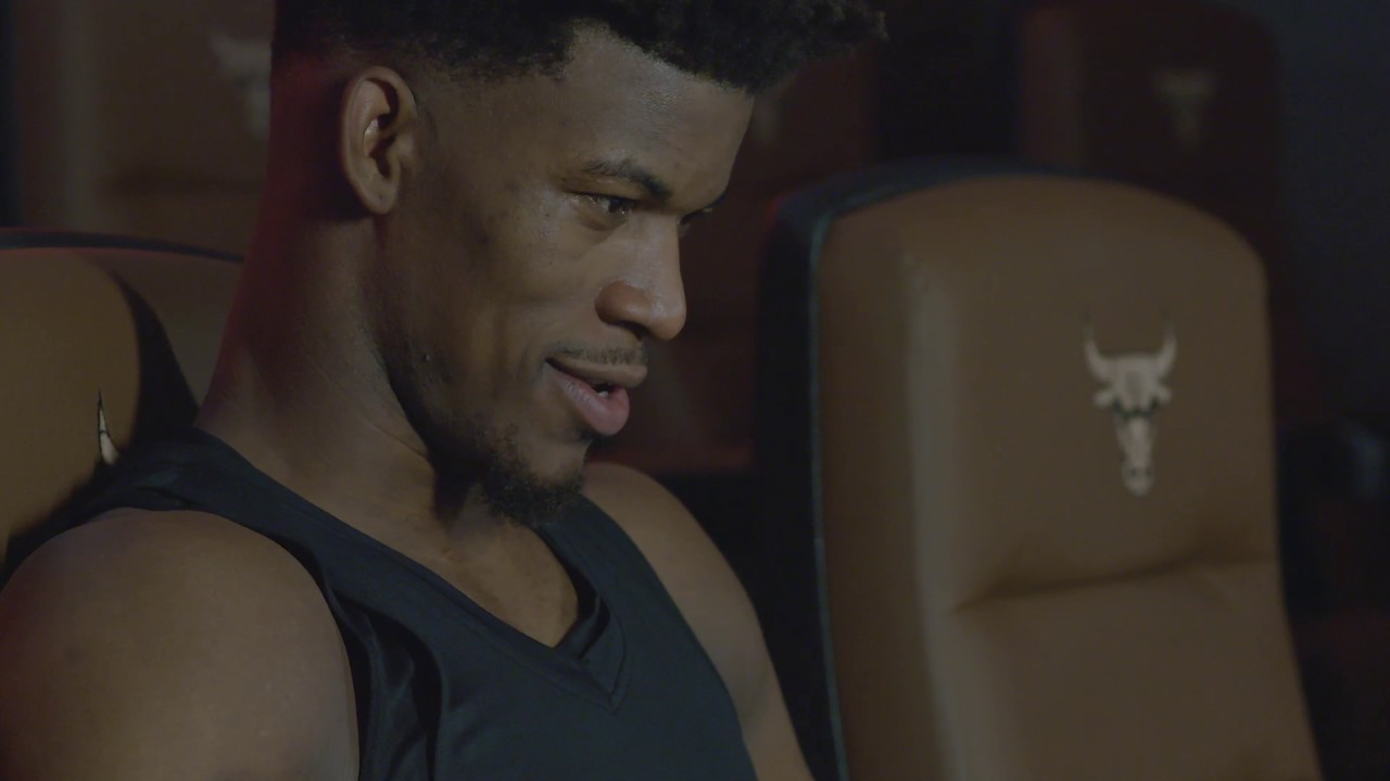Jimmy Butler watches rookie Jimmy Butler background