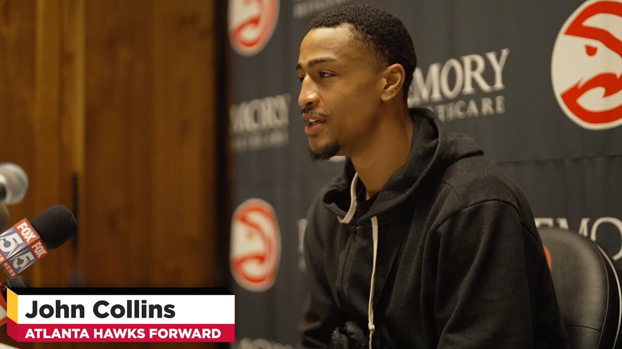 John Collins Atlanta Hawks 2021-22 Season Exit Interview background