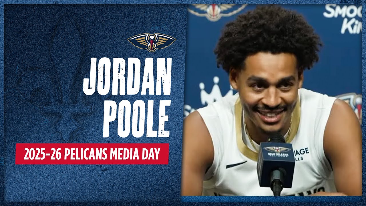 Jordan Poole Interview from 2025 Pelicans Media Day | New Orleans Pelicans background