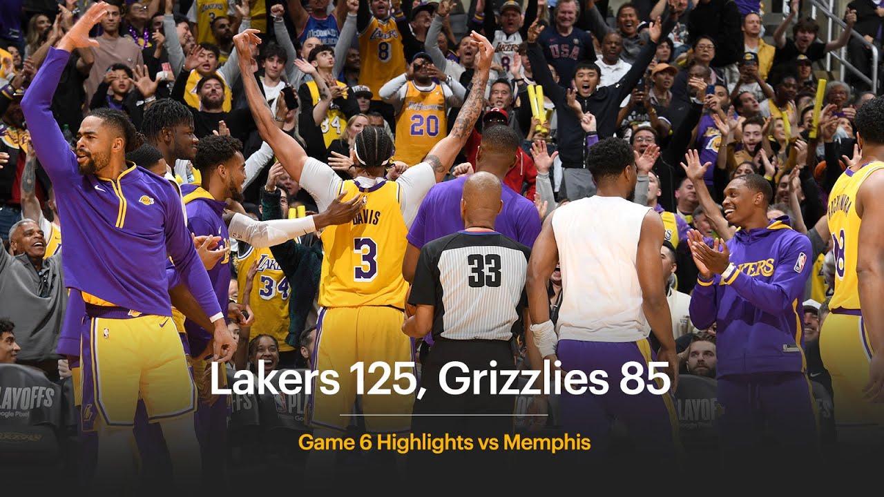 Lakers 125, Grizzlies 85 - Lakers Win Series 4-2 | 2023 NBA Playoffs background