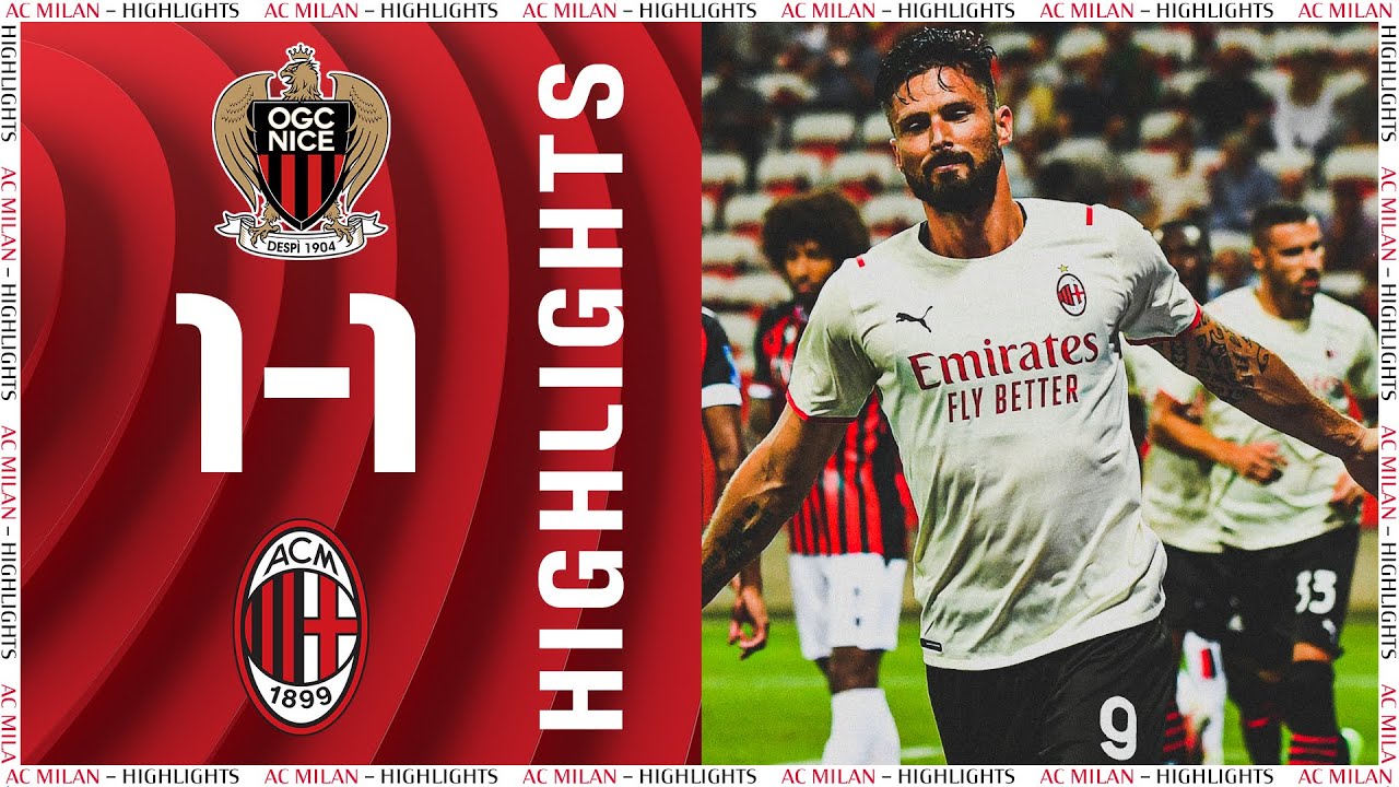 Highlights | Giroud scores: Nice 1-1 AC Milan background