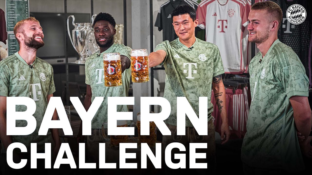 Kim/de Ligt 🆚 Davies/Laimer | The great Paulaner Bayern Challenge 🍺 background