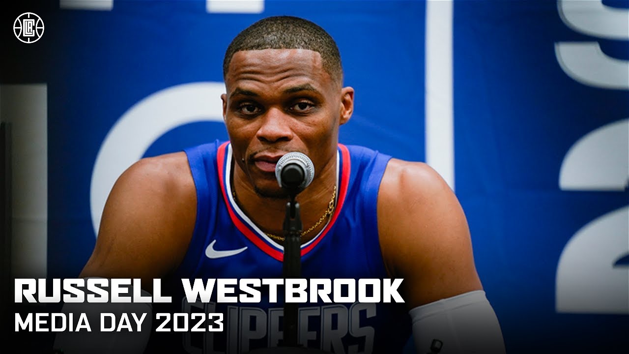 Russell Westbrook | 2023 MEDIA DAY | LA Clippers background