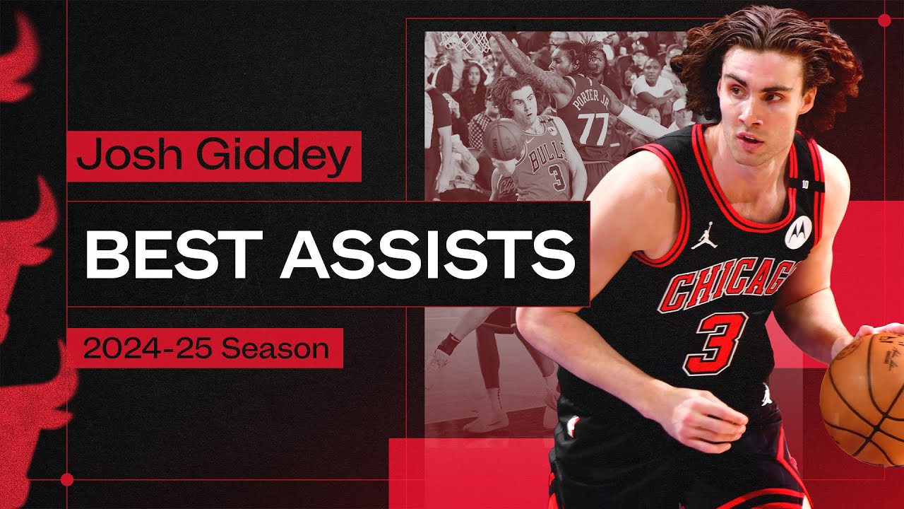 Josh Giddey has ELITE vision đ Best Assists from 2024-25 Season | Chicago Bulls Highlights background