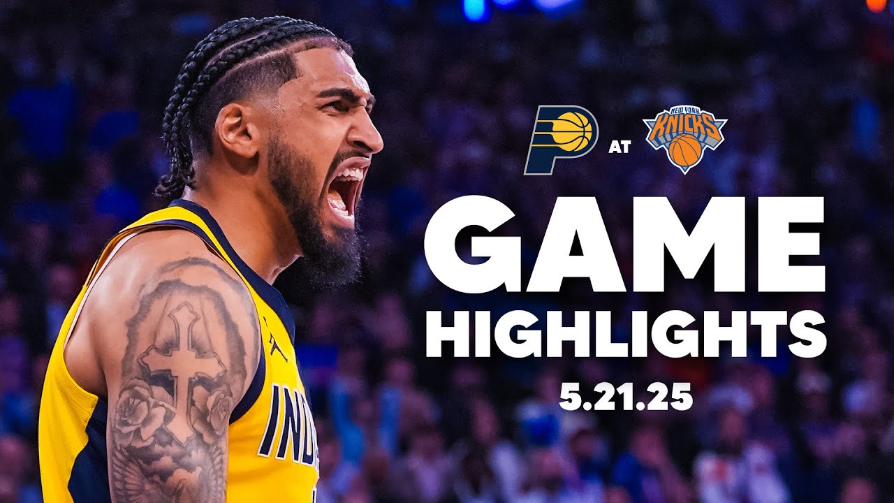 Indiana Pacers STUN Knicks in Game 1 to Take 1-0 Series Lead | FULL Game Highlights background