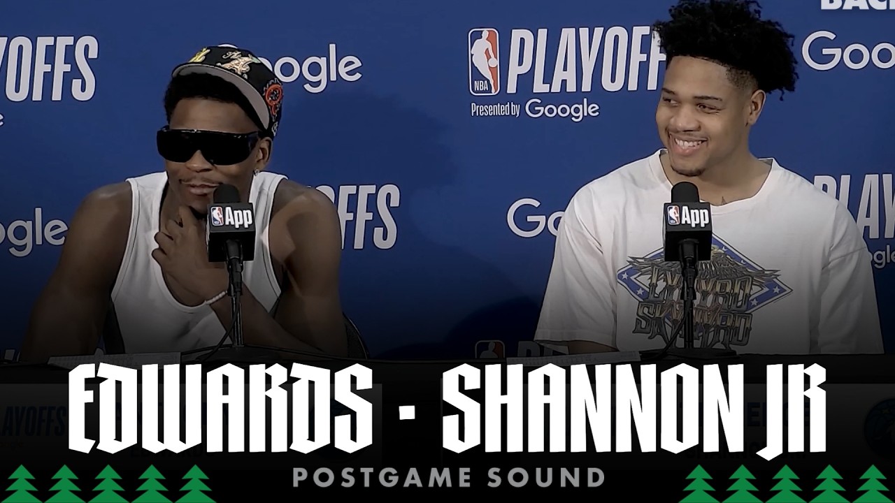 “I Love Jaden McDaniels.” | Anthony Edwards & Terrence Shannon Jr. Postgame Sound | 05.04.26