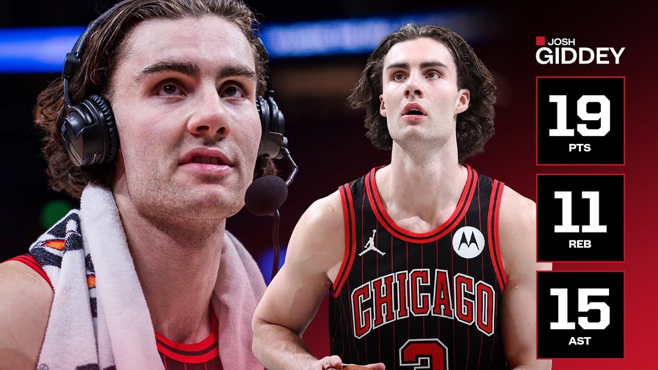 Josh Giddey had the FASTEST triple-double in Bulls history (20:02 minutes) background