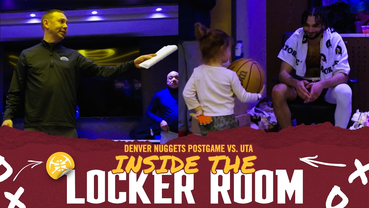 Mini Mal With The Game Ball π | Inside The Denver Nuggets Locker Room After Win vs. UTA