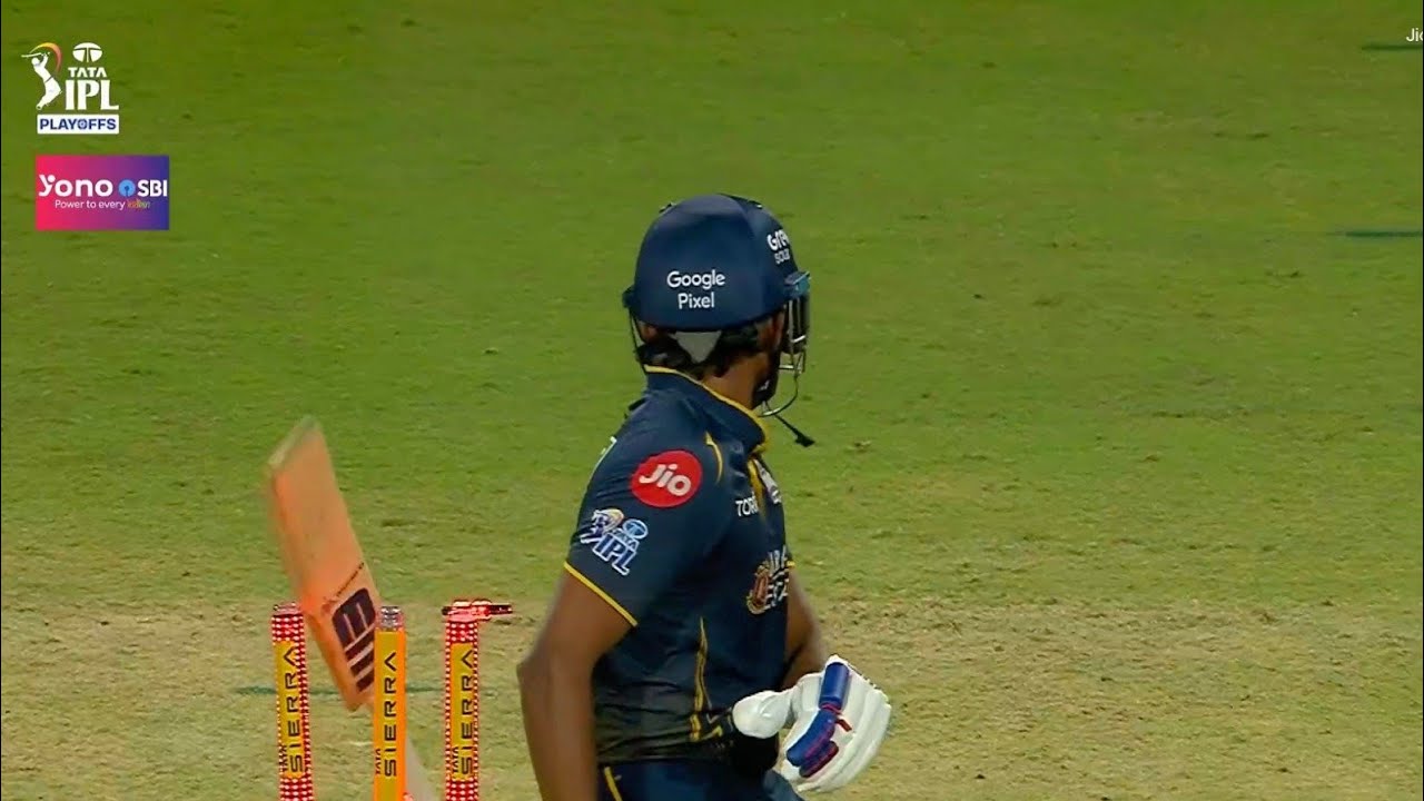 Watch : Sai Sudharshan Hit Wicket Today in GT vs RR | Sai Sudarshan Hit Wicket Video Today