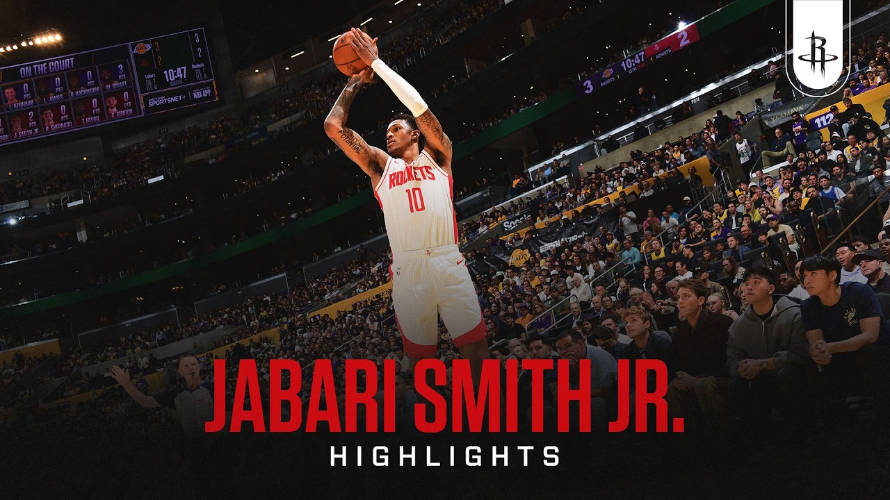 Jabari Smith Jr. (22 points) Highlights vs. Los Angeles Lakers background