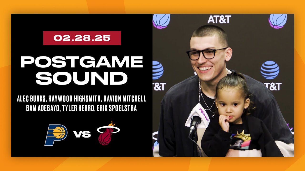 Burks, Highsmith, Mitchell, Adebayo, Herro, Spoelstra | Postgame Interview | February 28, 2025
