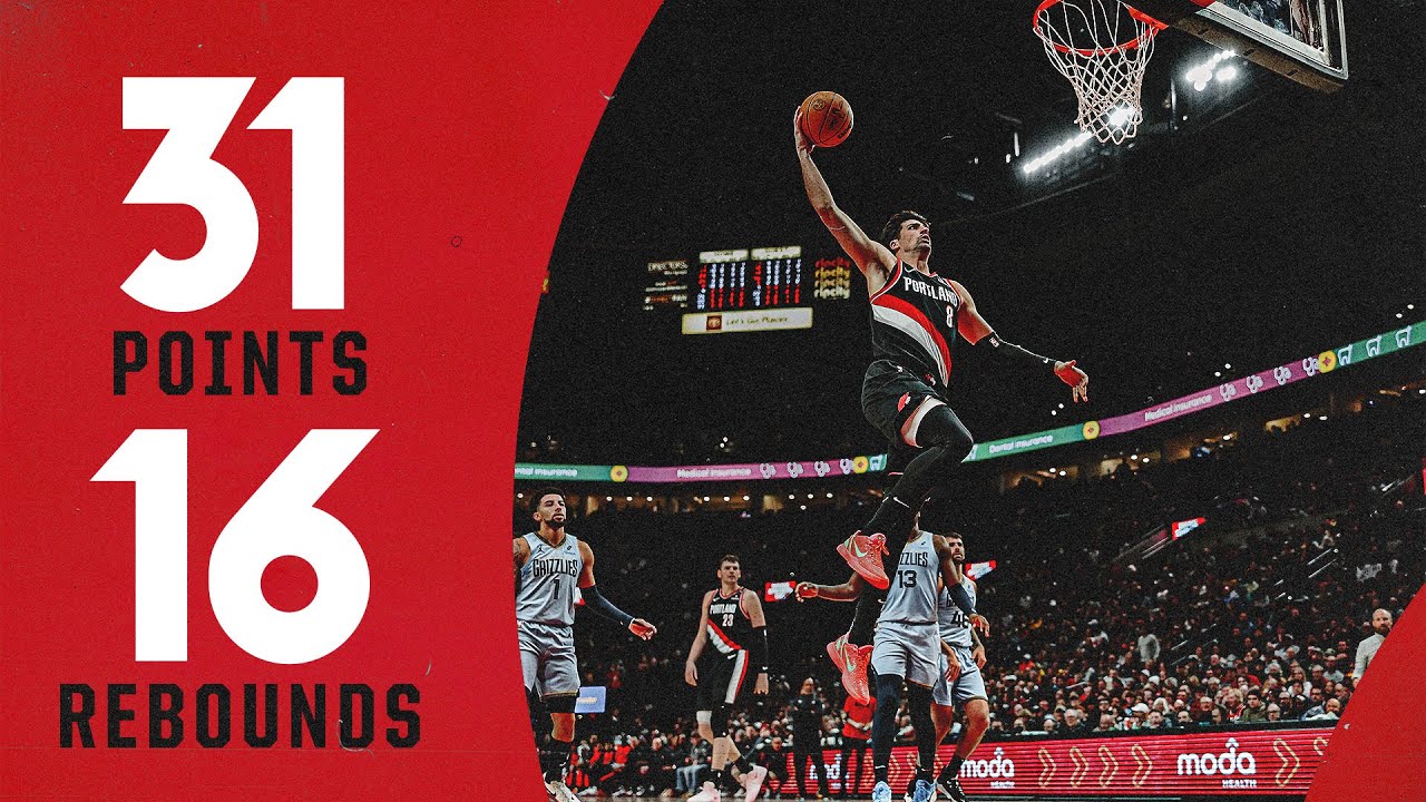 Deni Avdija Highlights | Portland Trail Blazers 115, Memphis Grizzlies 99 | March 19, 2025 background