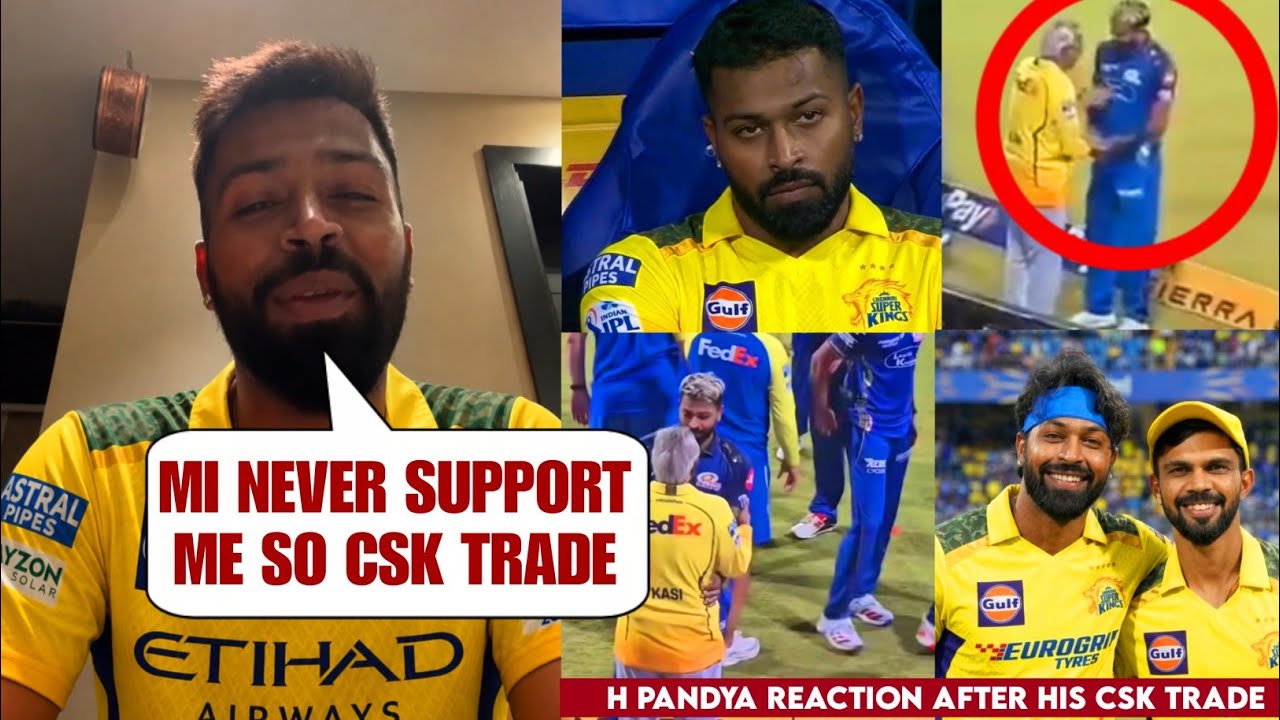 Hardik Pandya Announcement About His Trade to CSK From MI | Hardik Pandya Trade | H Pandya Release background