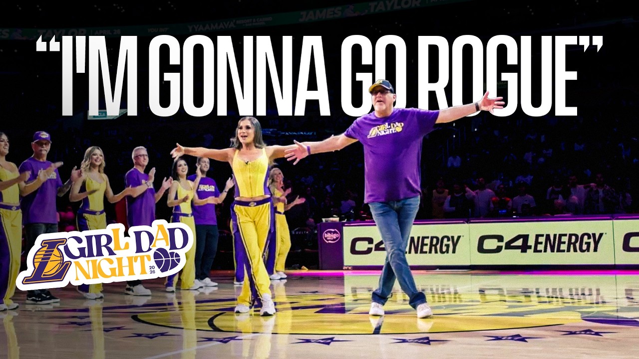 Mic'd Up: Laker Girls' Dads Put on Surprise Performance background
