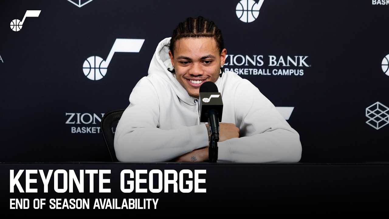 KEYONTE GEORGE 2025-26 End of Season Media Availability 🎙️ | UTAH JAZZ background