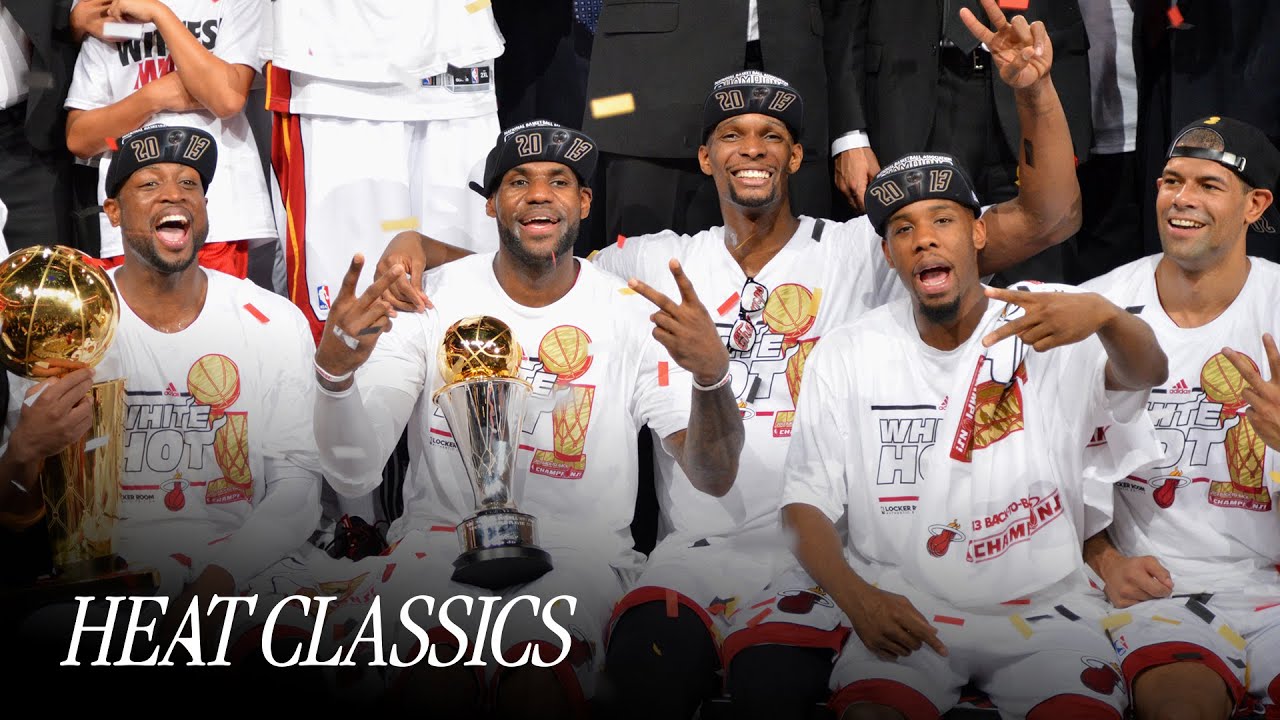 Wade, James, Bosh Clinch Back-To-Back Titles ๐ ๐ background