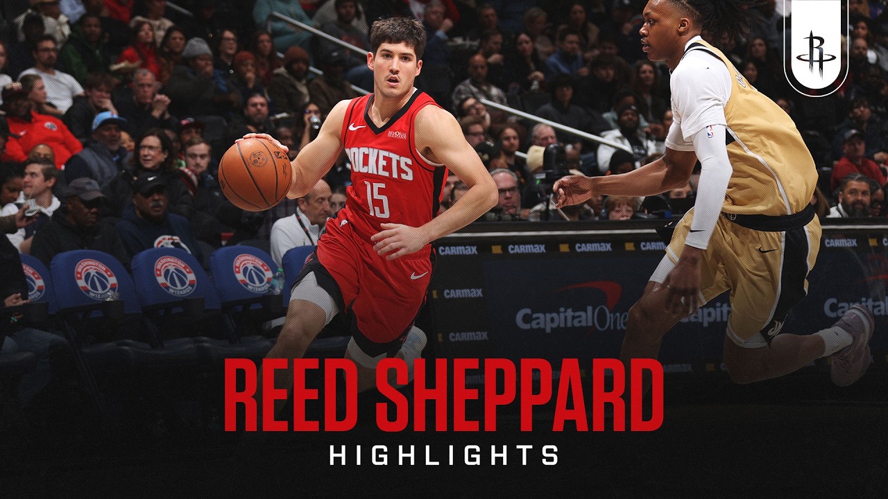 Reed Sheppard (19 points) Highlights vs. Washington Wizards background