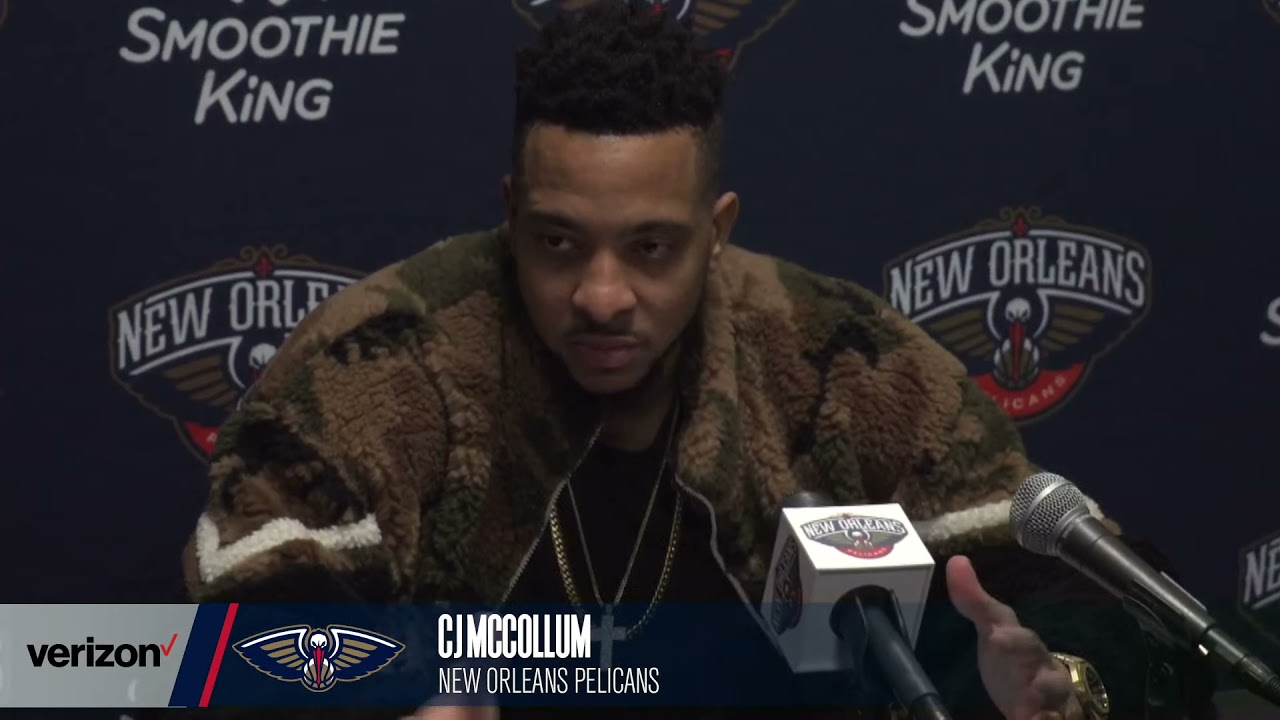 CJ McCollum on Jokic in Loss to Denver | Pelicans-Nuggets Postgame background