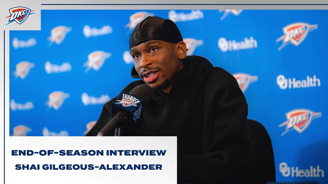 Shai Gilgeous-Alexander | 2023-24 End-of-Season Interview | OKC Thunder background