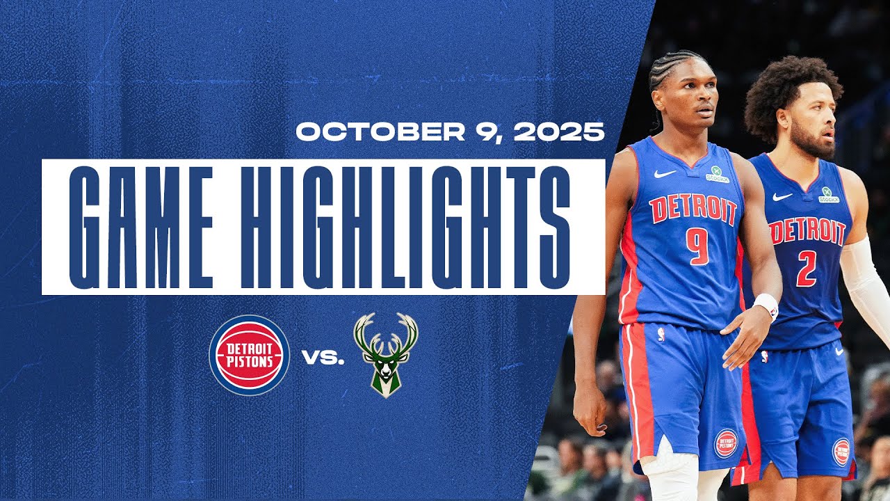 Full Game Highlights l Detroit Pistons @ Milwaukee Bucks background