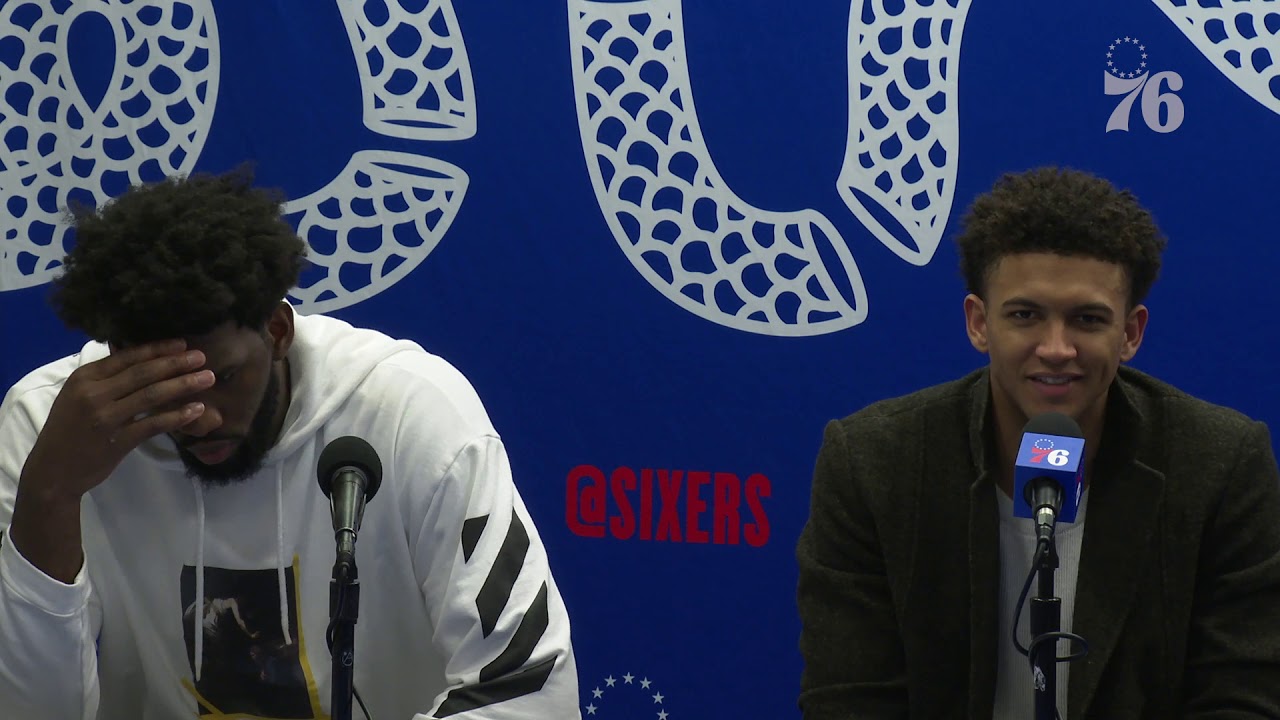 Matisse Thybulle & Joel Embiid | Postgame Media Availability (11.27.19) background