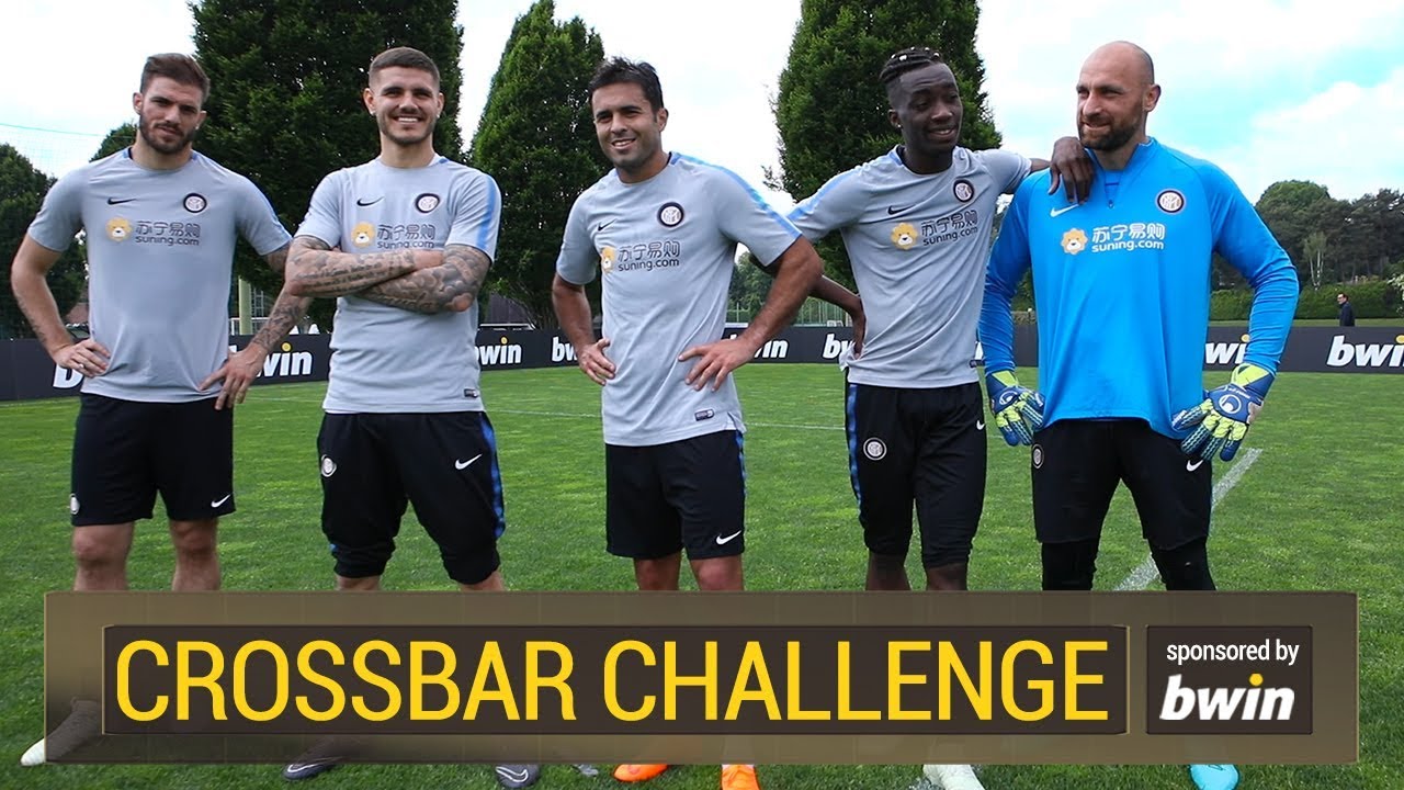 bwin CROSSBAR CHALLENGE with Inter | Icardi, Karamoh, Eder, Santon and Berni background