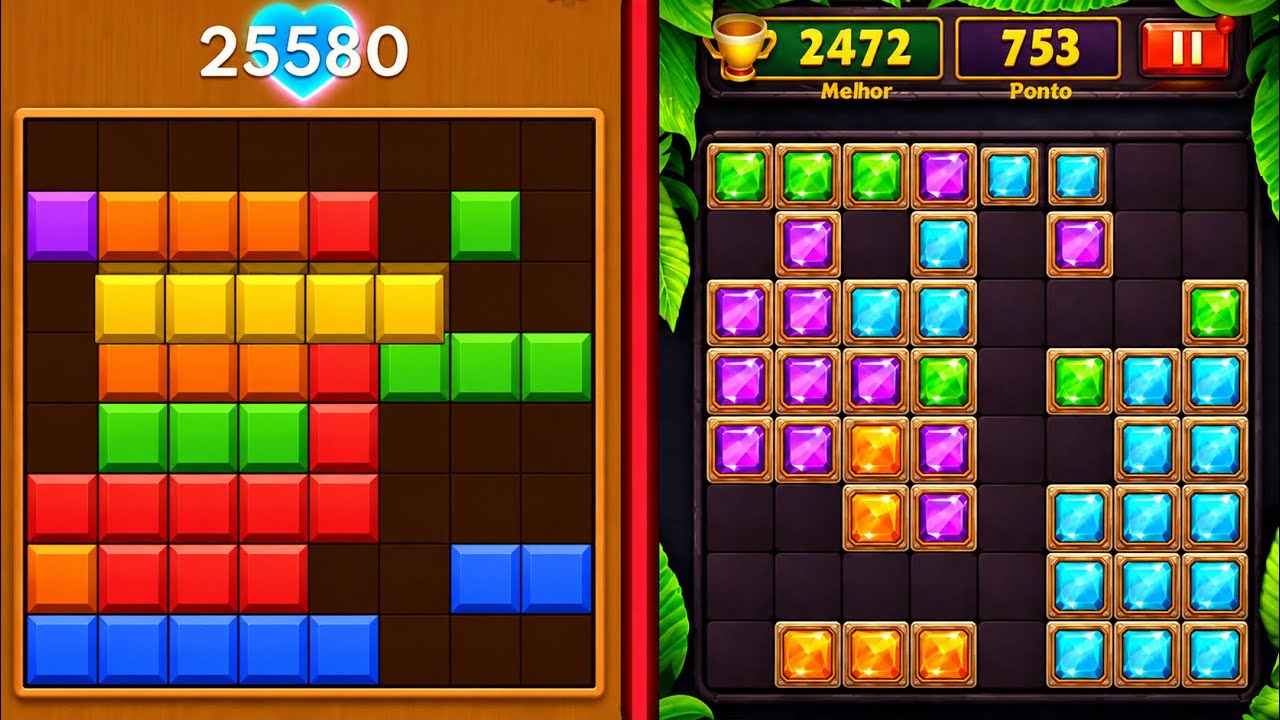 🧩 Block Blast Puzzle VS Block Puzzle Jewel 💎 Satisfying Gameplay (Android/iOS)