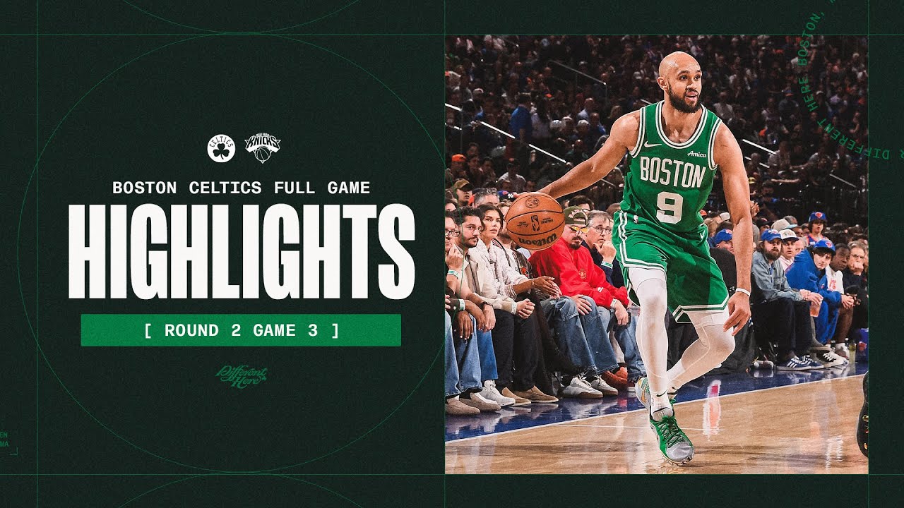 Boston Celtics @ New York Knicks | Full GAME 3 Highlights | 2025 NBA Playoffs | Round 2 background