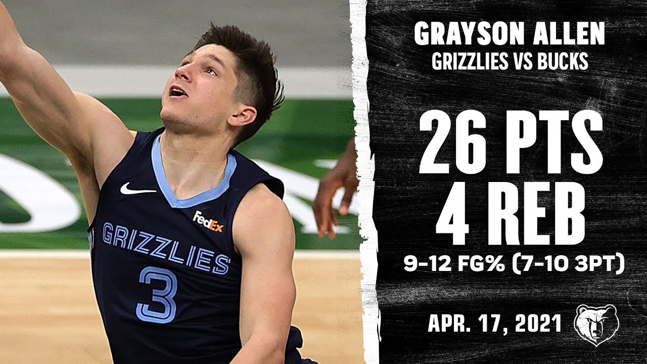 Grayson Allen Career-High SEVEN 3s! Leads Team vs Milwaukee Bucks Highlights | NBA Season 2020-21 background