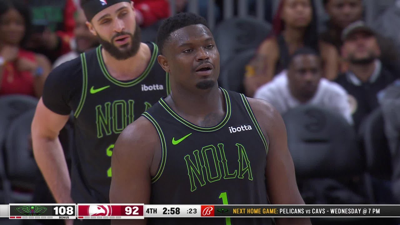 Pelicans Stat Leader Highlights: Zion Williamson with 27 points vs. Atlanta Hawks 3/10/24