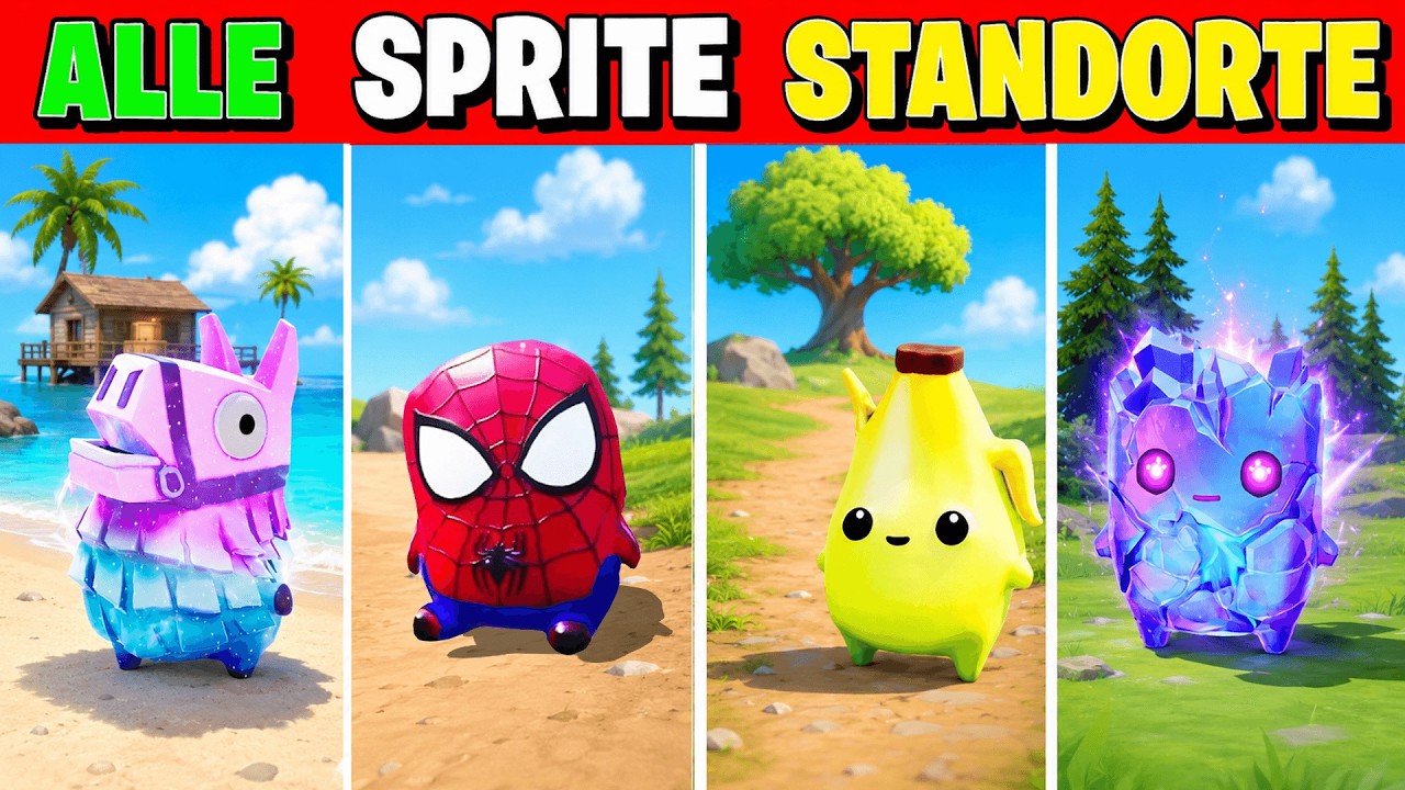 So findest du JEDEN SELTENEN SPRITE in Fortnite! (GANZ EINFACH)