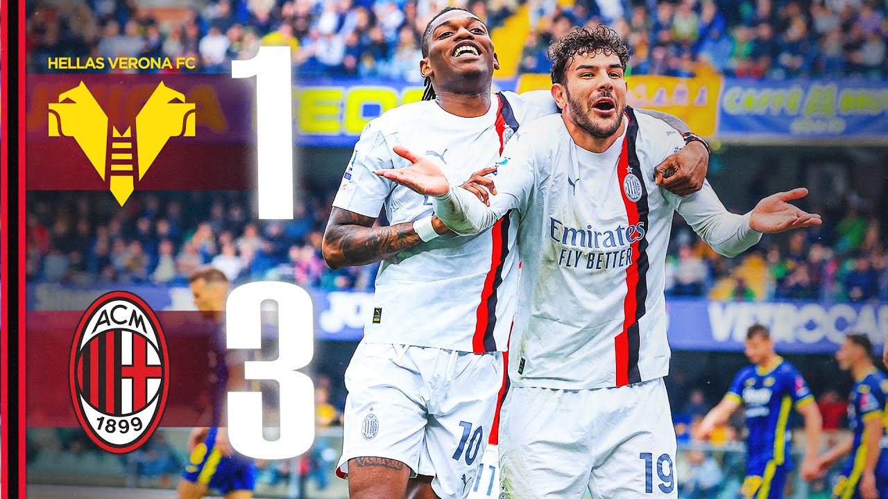 Theo, Pulisic and Sammy secure win | Hellas Verona 1-3 AC Milan Highlights Serie A background