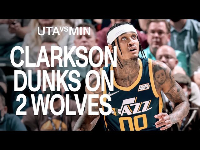 CAN’T MISS Jordan Clarkson SLAM, Jazz beat Wolves | UTAH JAZZ background