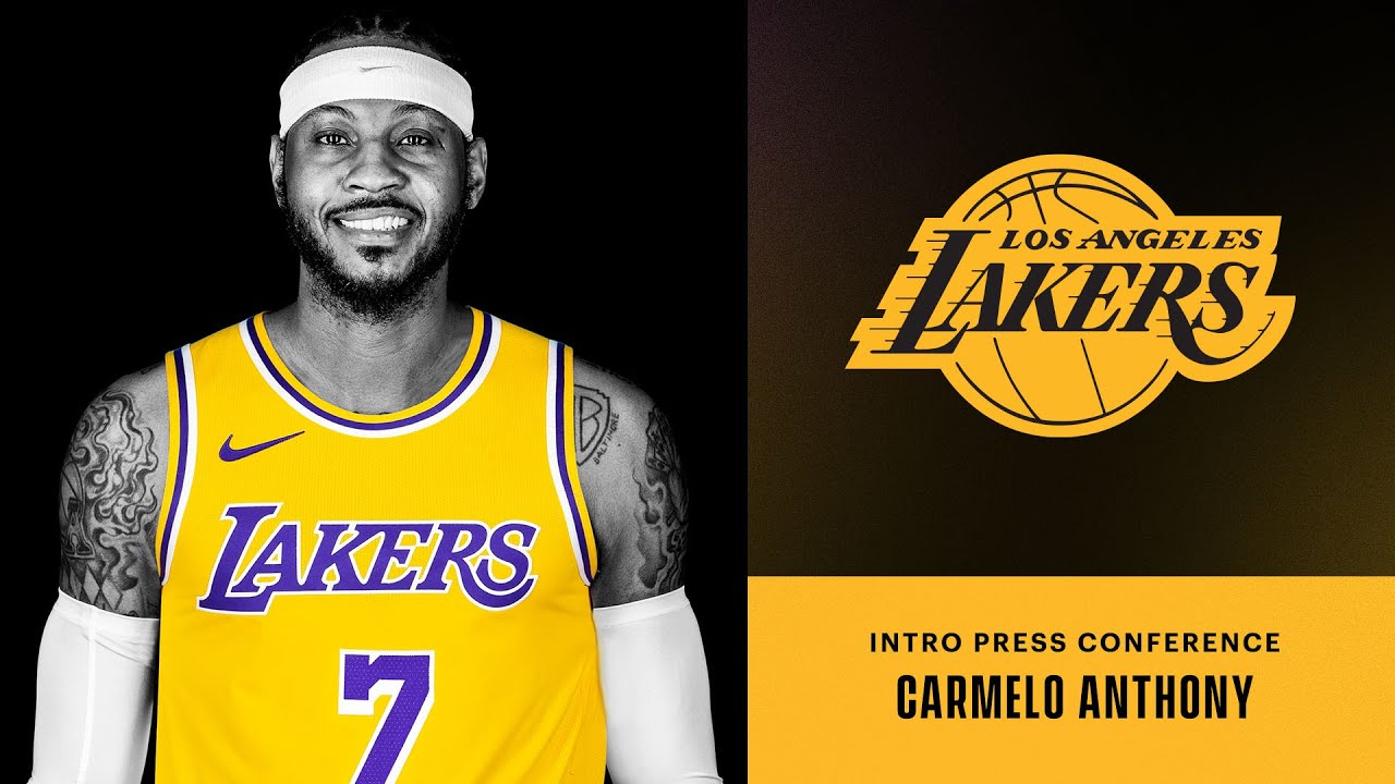 Intro Press Conference: Carmelo Anthony (8/9/21) background
