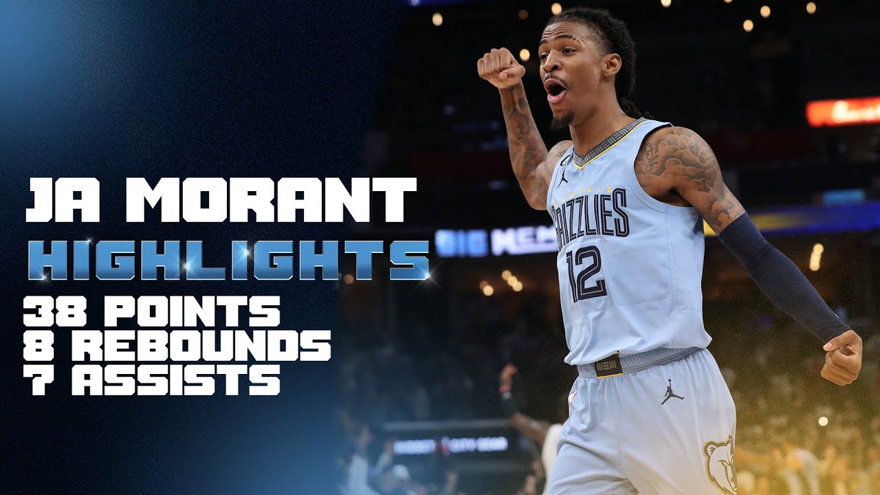 Ja Morant Highlights vs. Nets | 38 points, 8 rebounds, 7 assists background