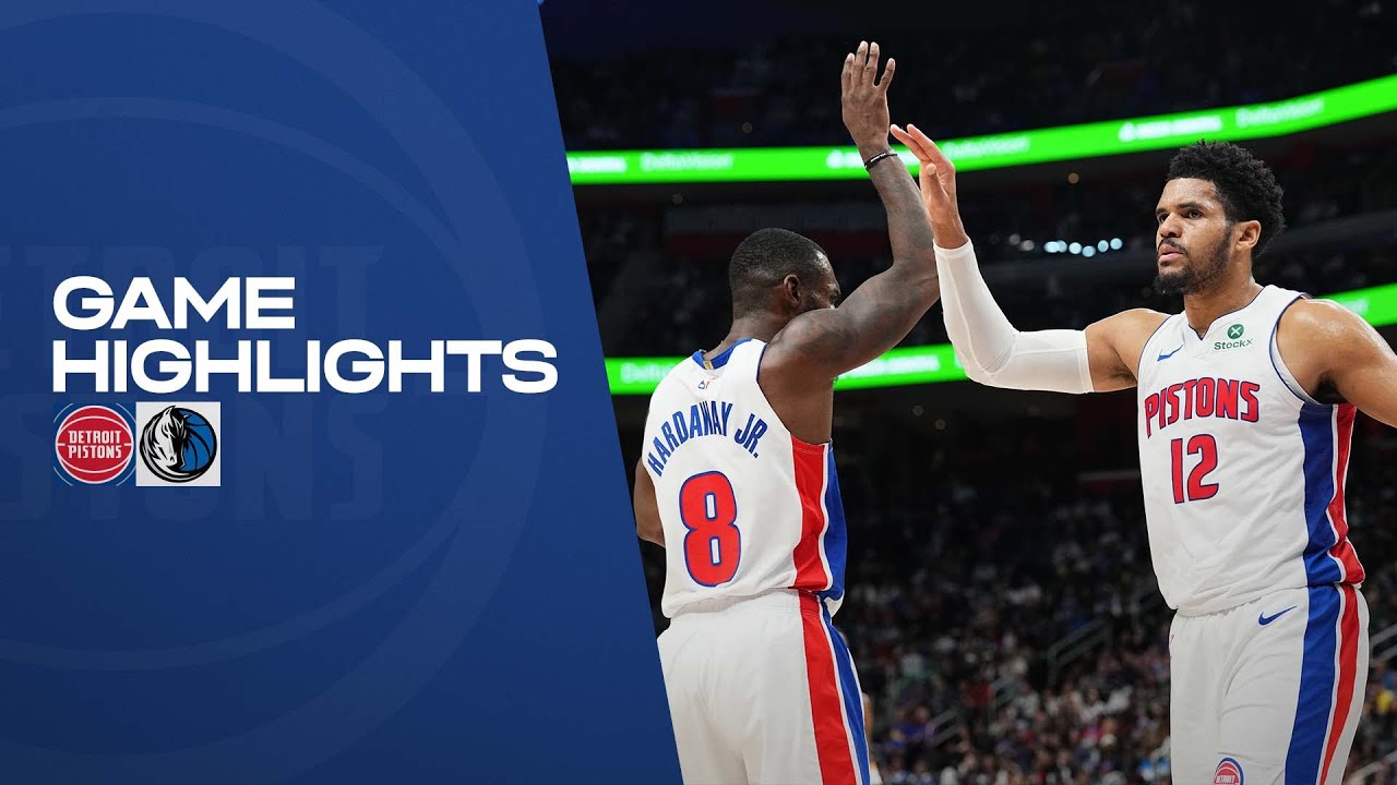 Full Game Highlights l Detroit Pistons vs Dallas Mavericks
