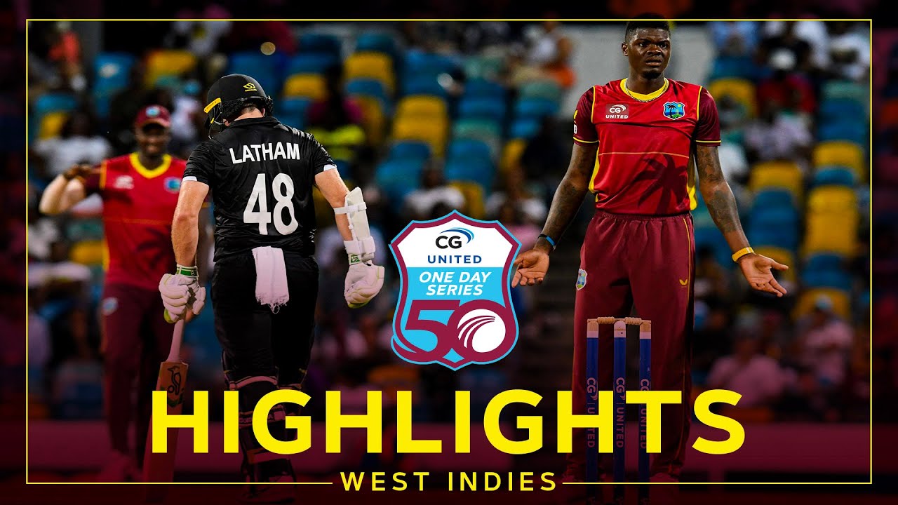 Highlights | West Indies v New Zealand | Visitors Complete Big Run Chase | 3rd CG United ODI Series background