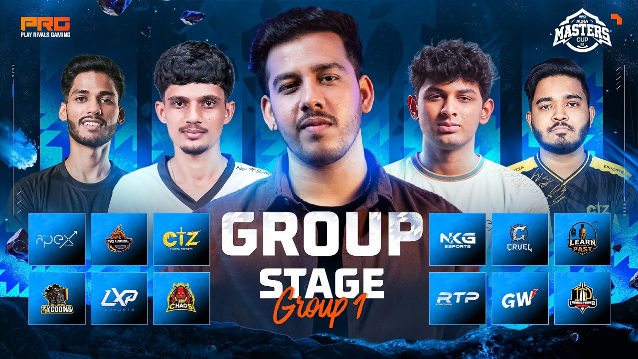 🔴 AURA MASTER CUP - GROUP STAGE | FREE FIRE MAX ESPORTS INDIA 🏆 background