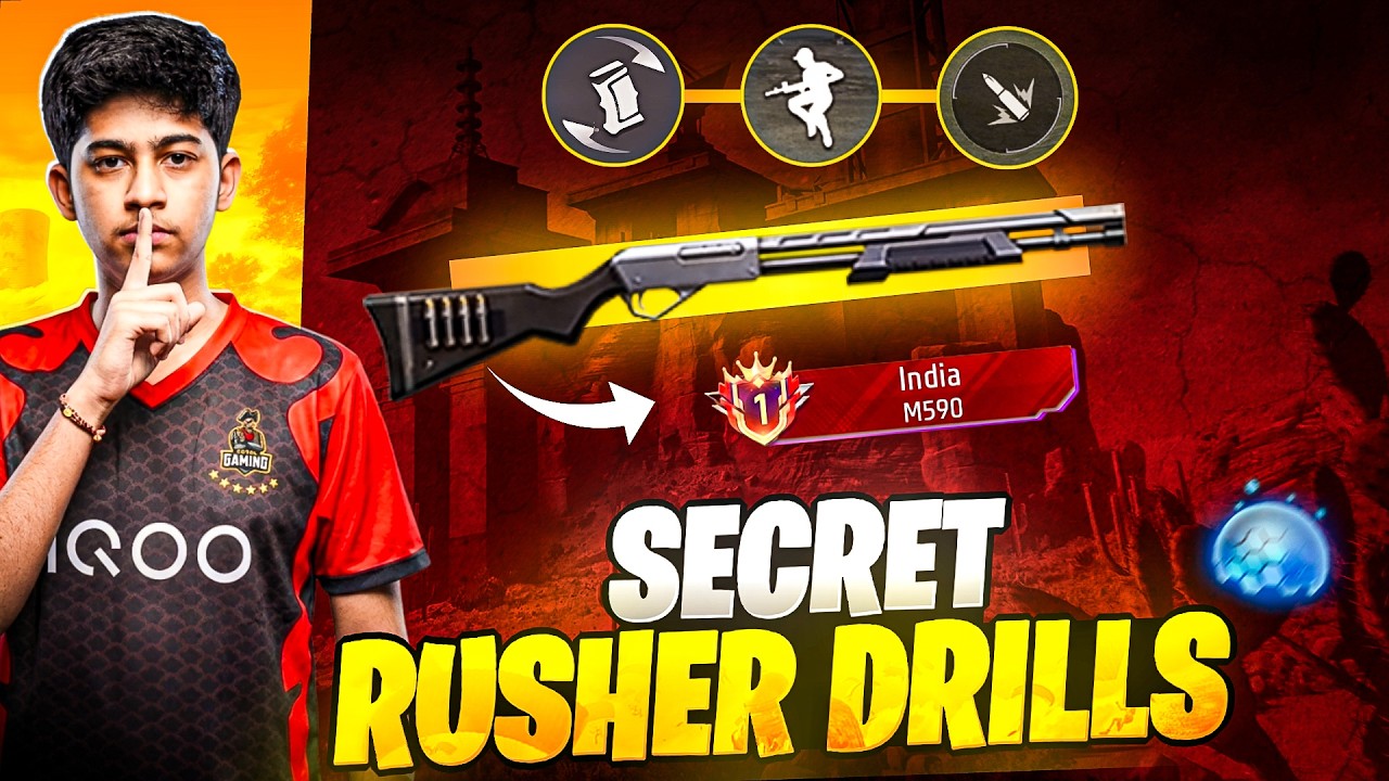 Top 5 DRILLS for Primary and Secondary Rusher in Free Fire Esports 😱