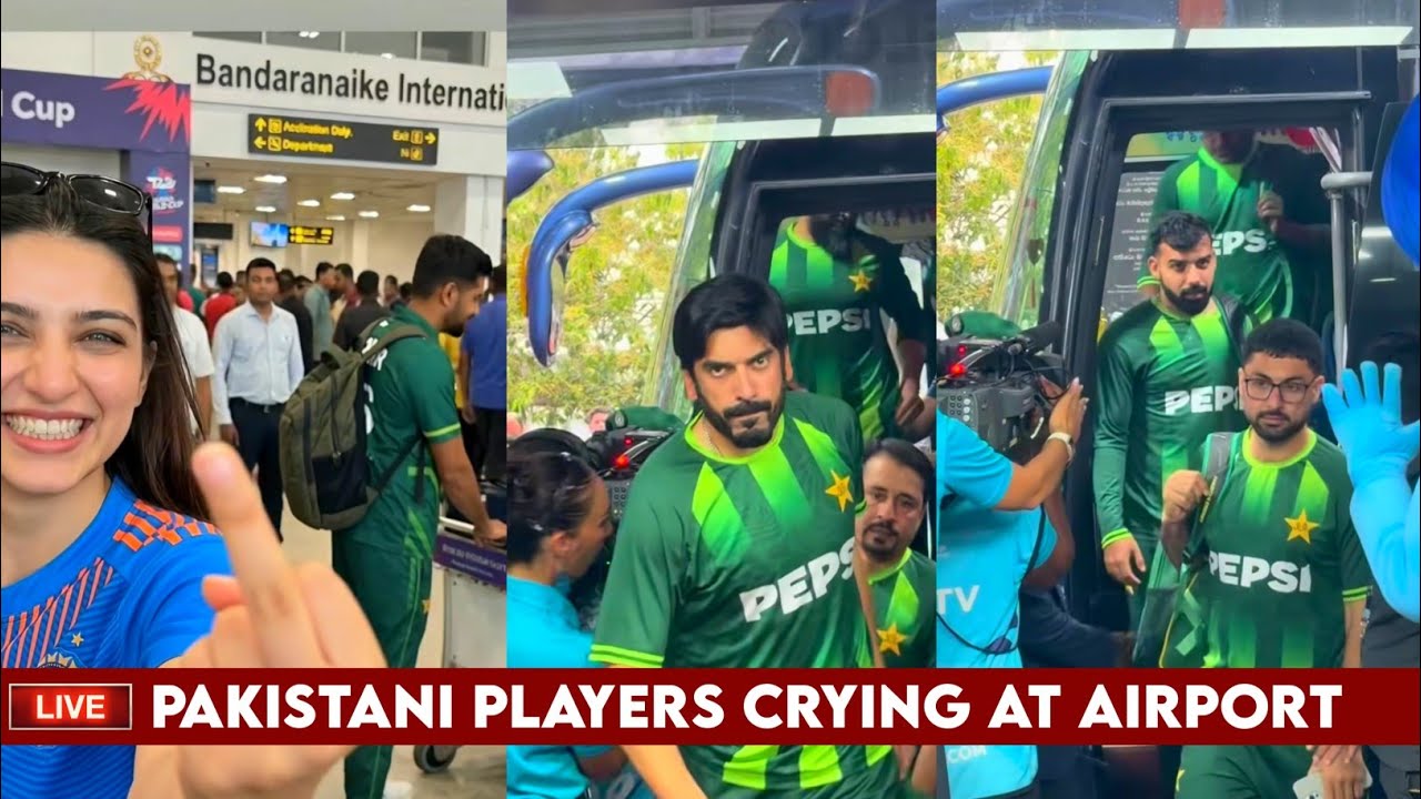 Watch : Pakistani Players Crying At Airport After Pakistan Out Of T20 World Cup 2026 background