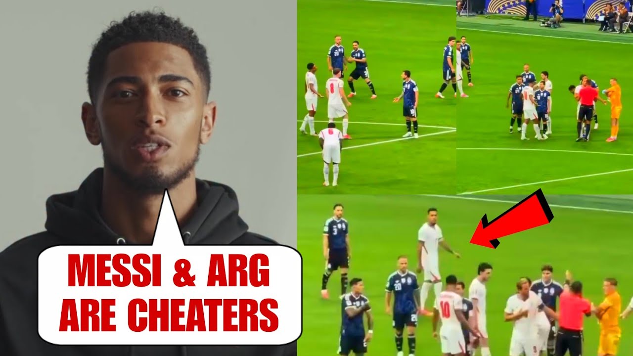 Jude Bellingham ANGRY Reply After He Slapped Valentín Barco After England Knocked Out vs Argentina background
